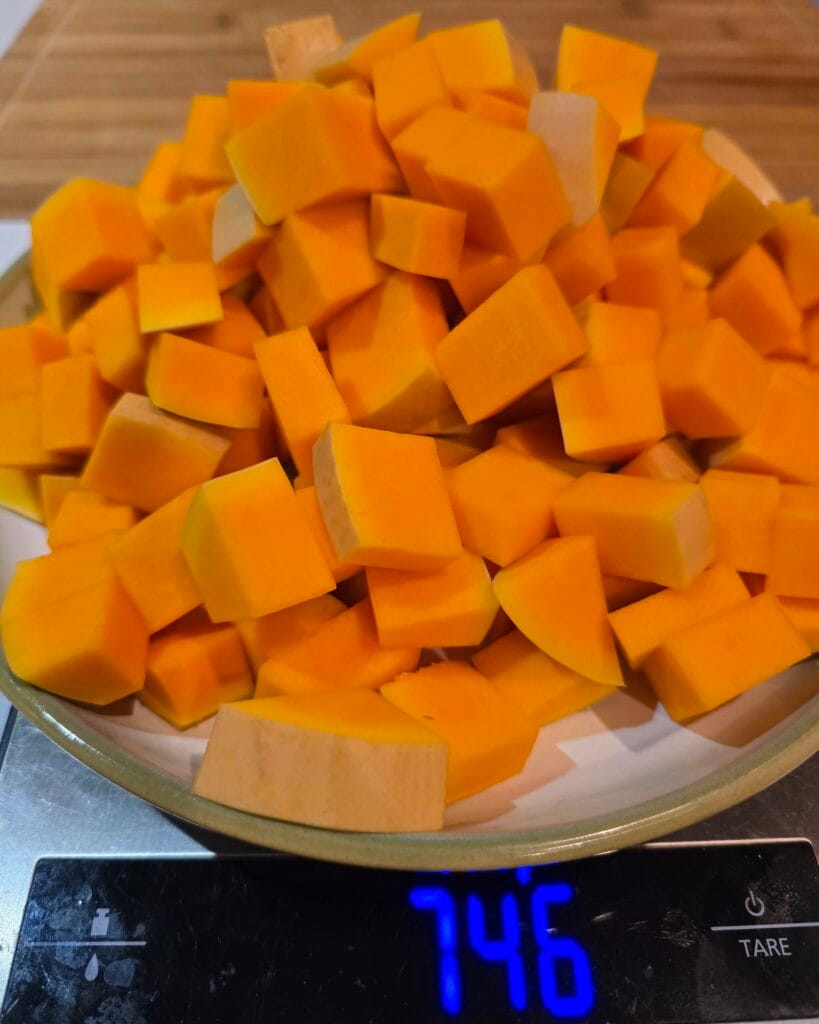 pompoen op de weegschaal